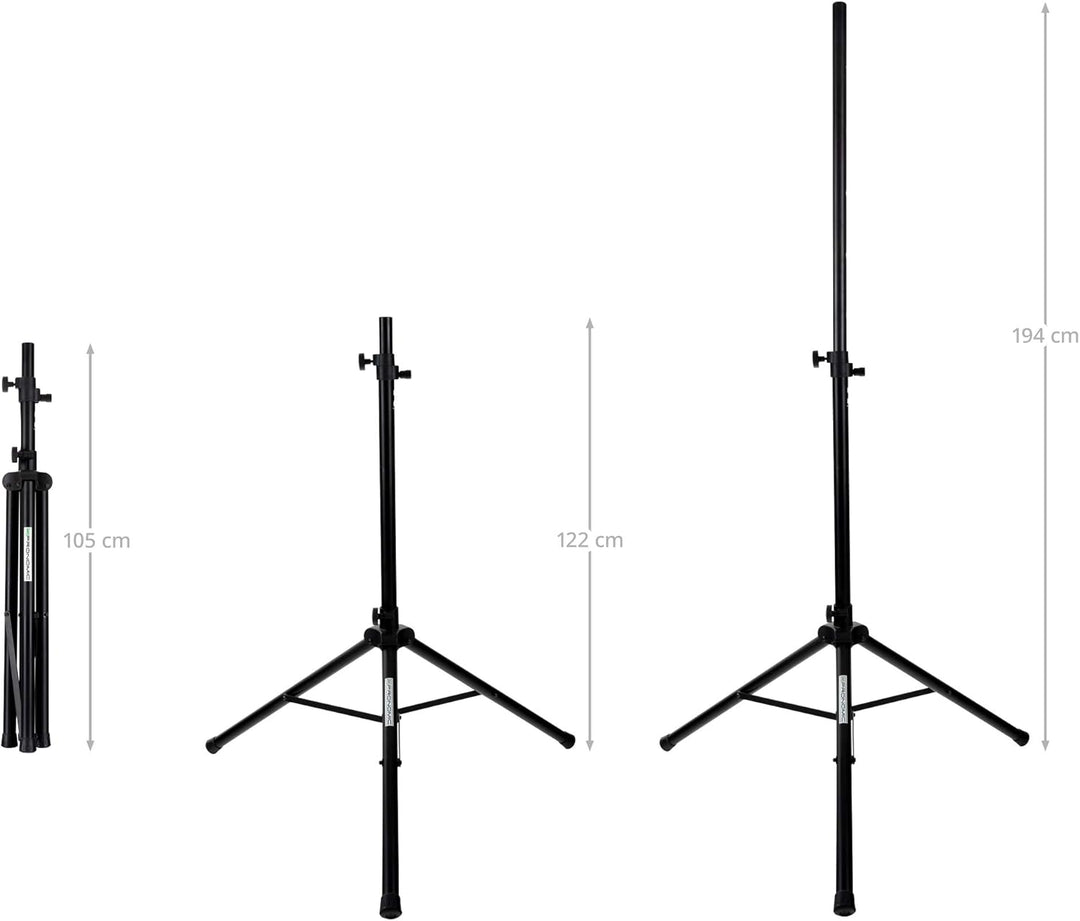 Pronomic SPS-2A Boxenstativ Alu - PA Lautsprecherständer aus Aluminium - Boxenständer mit federgelag