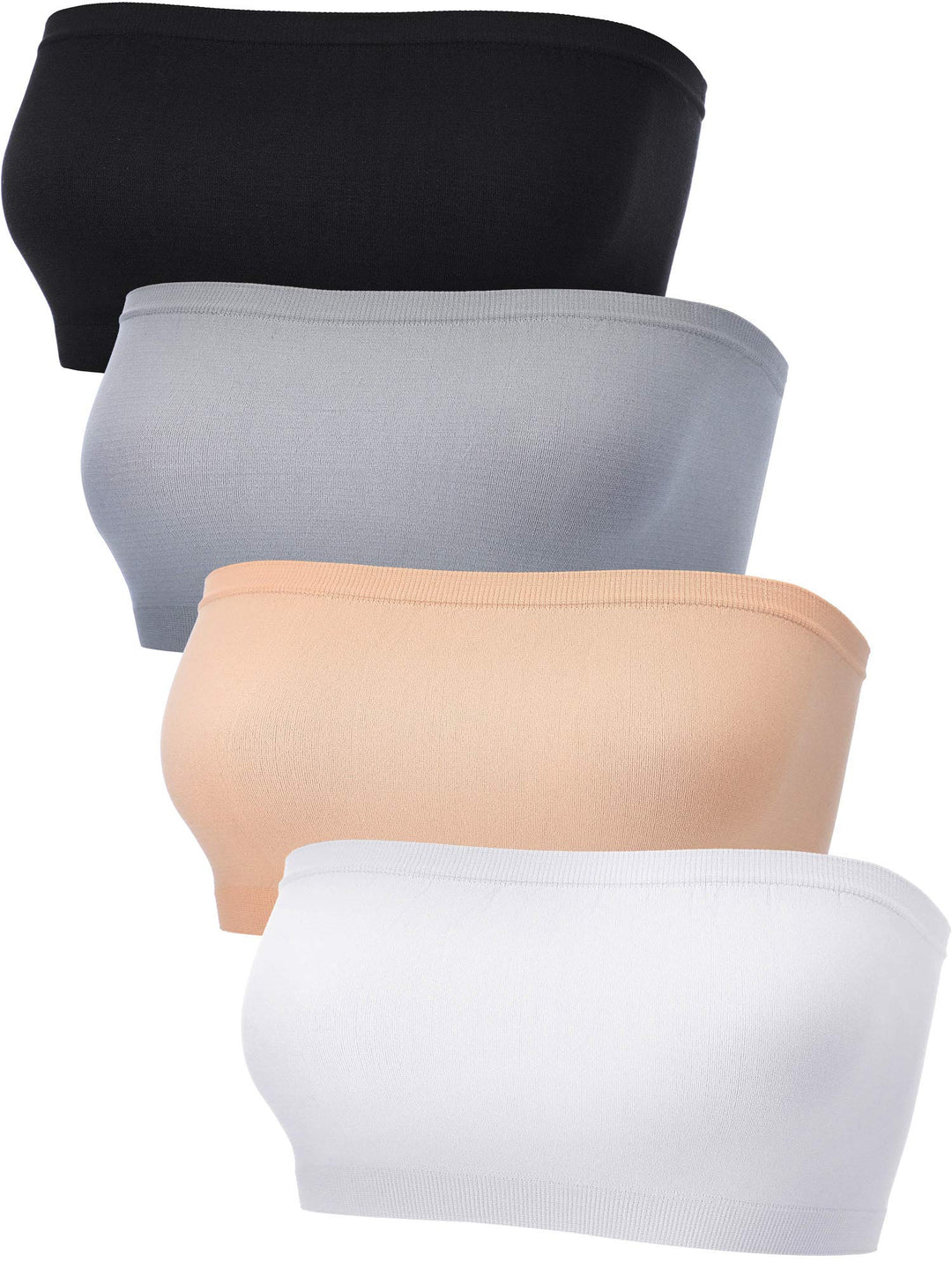 Bandeau-BH für Damen, trägerloser Bralette, Nahtloser Bandeau-BH, ungepolstert, Stretch-Oberteil, 4