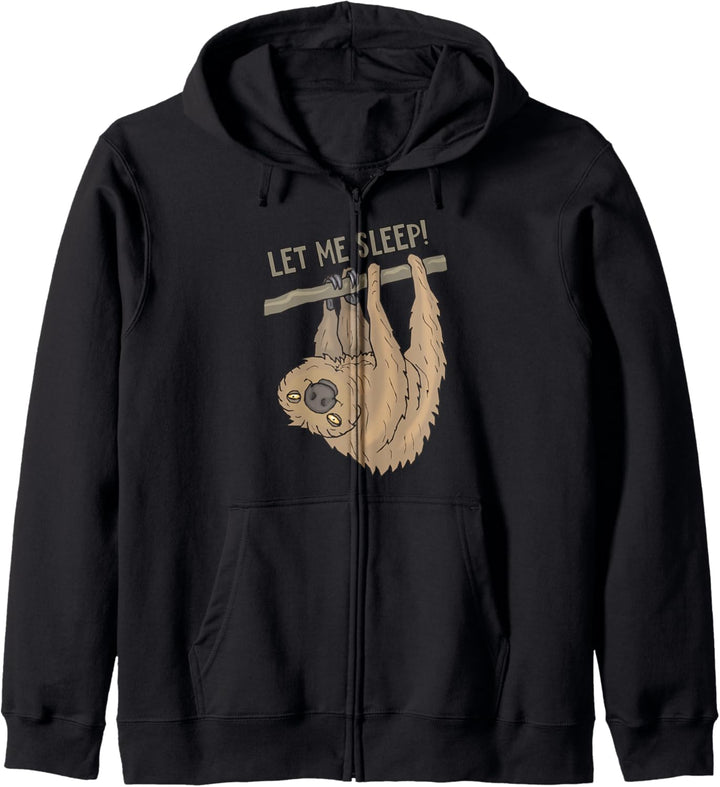 Let me sleep - Faultier - tierisch lustig Schlafshirt fun4m3 Kapuzenjacke