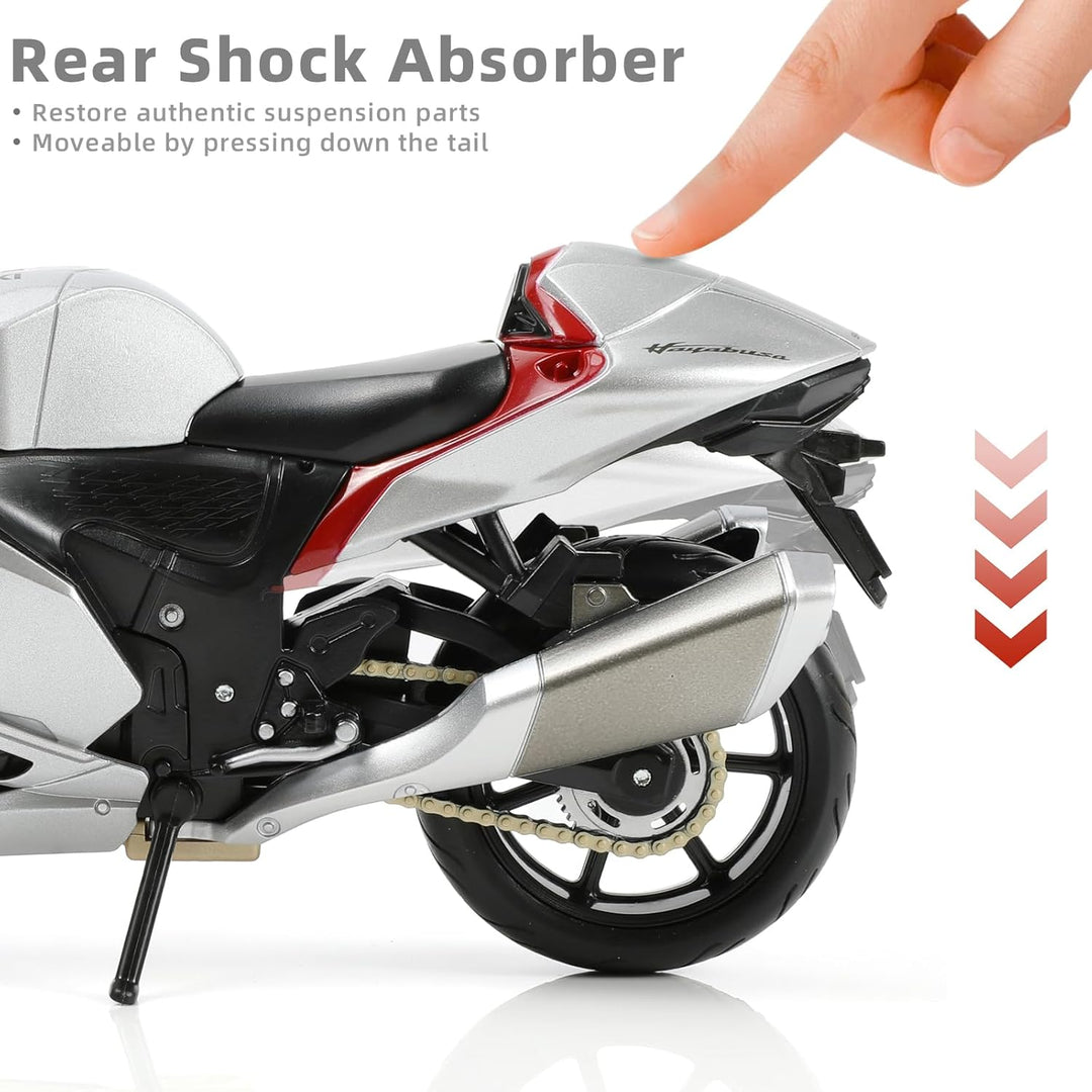 Motorrad Spielzeug für Kinder 1:12, Legierung Mini Motorcycle Modell Kompatibel für Suzuki Hayabusa