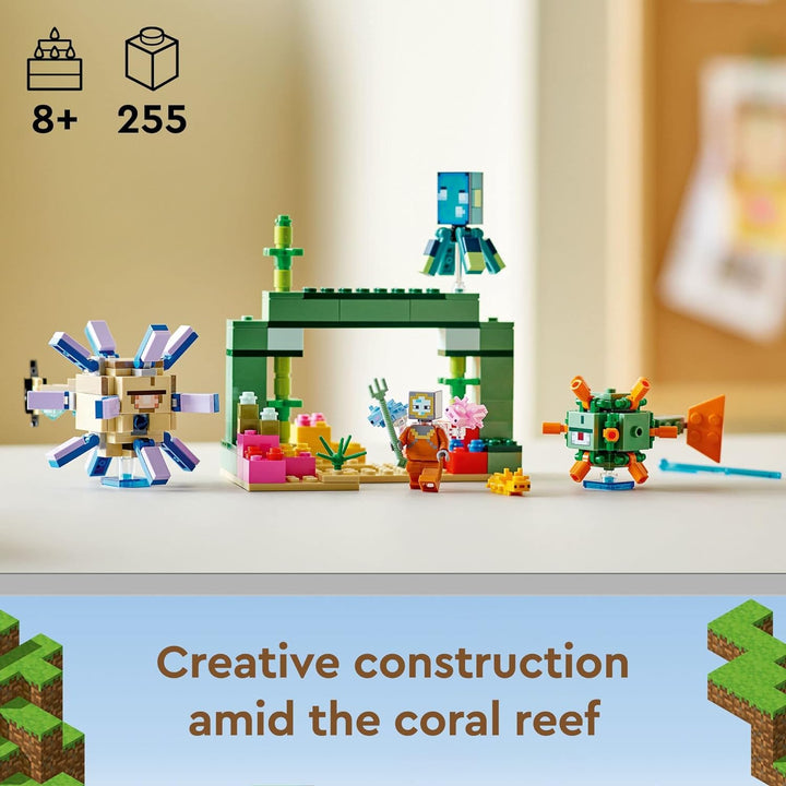 LEGO Minecraft The Guardian Battle 21180 Building Kit; Underwater Adventure Playset; Great Gift for