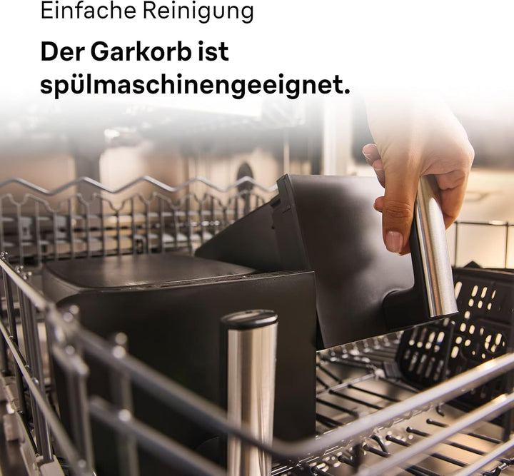 Braun Heissluftfritteuse TwinCook 3 TD3030IBK, Heissluftfritteuse 2 Kammern, 8L (4L + 4L), 80-200°,