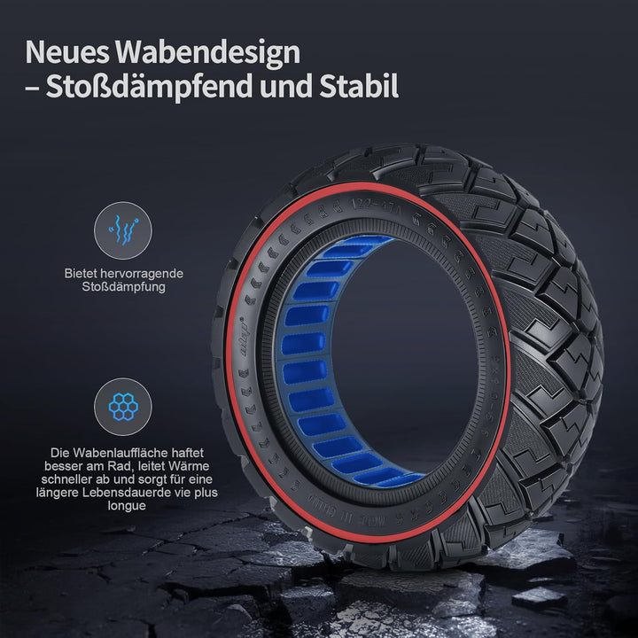 9x3,0-5,5 Vollreifen für Kukirin G2 pro, Zero 10X, Dualtron Eagle Pro Elektroroller Ersatzreifen Vol