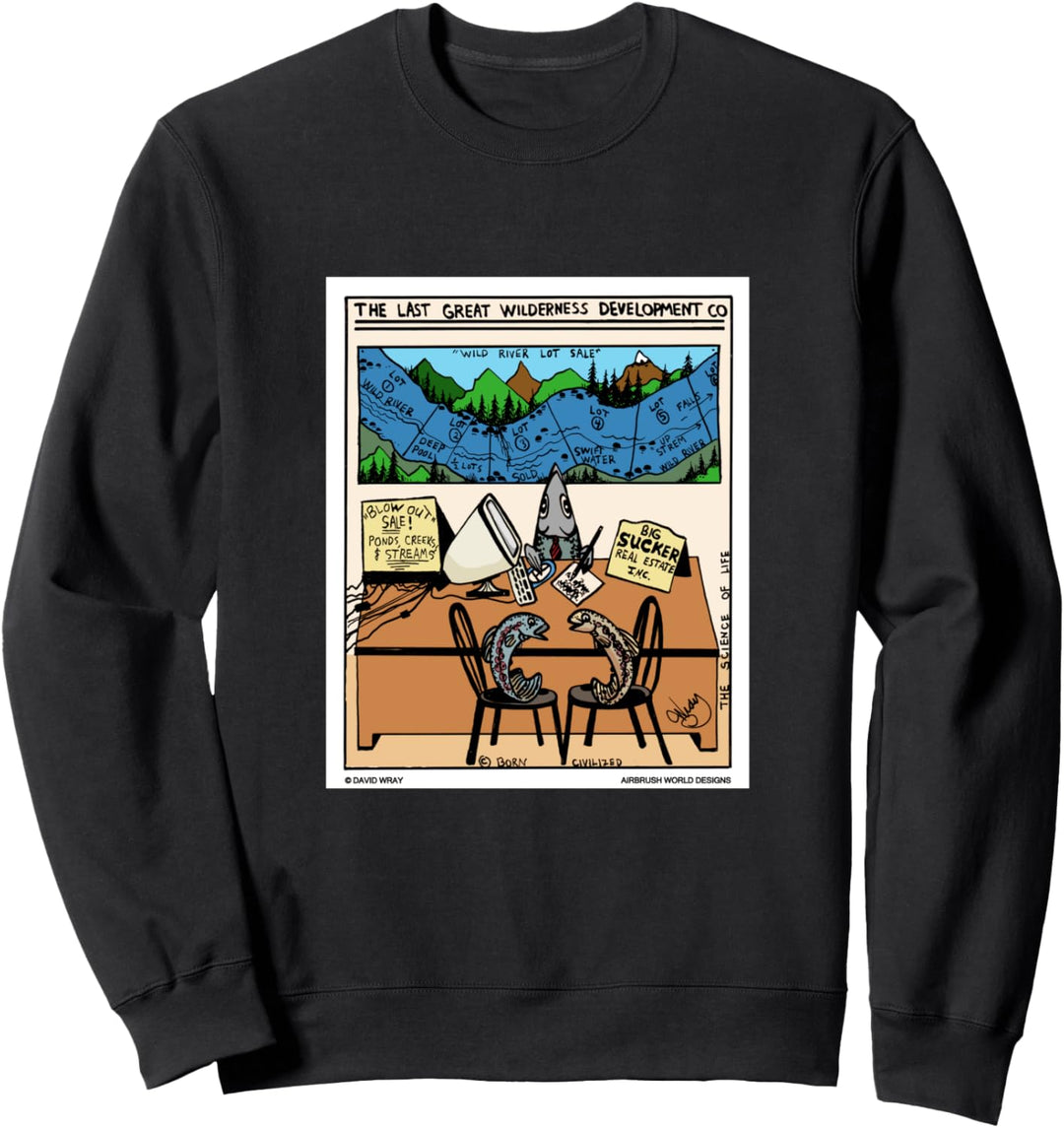 Fisch, der eine Fluss-Lot-lustige Angelneuheit kauft Sweatshirt