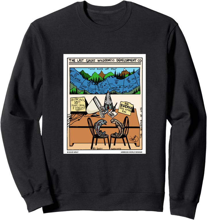 Fisch, der eine Fluss-Lot-lustige Angelneuheit kauft Sweatshirt