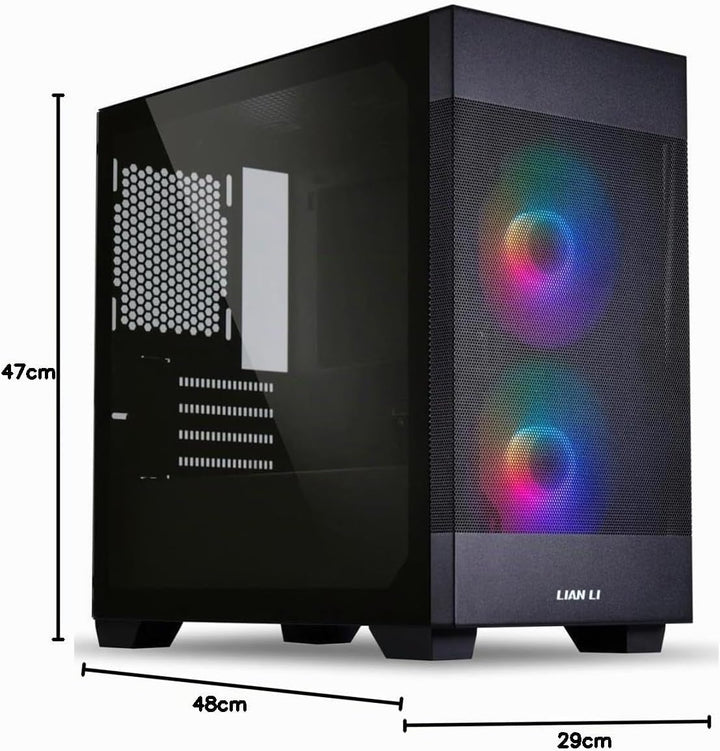 Lian Li LANCOOL 205M Mesh Micro-ATX-Gehäuse, Tempered Glass - schwarz