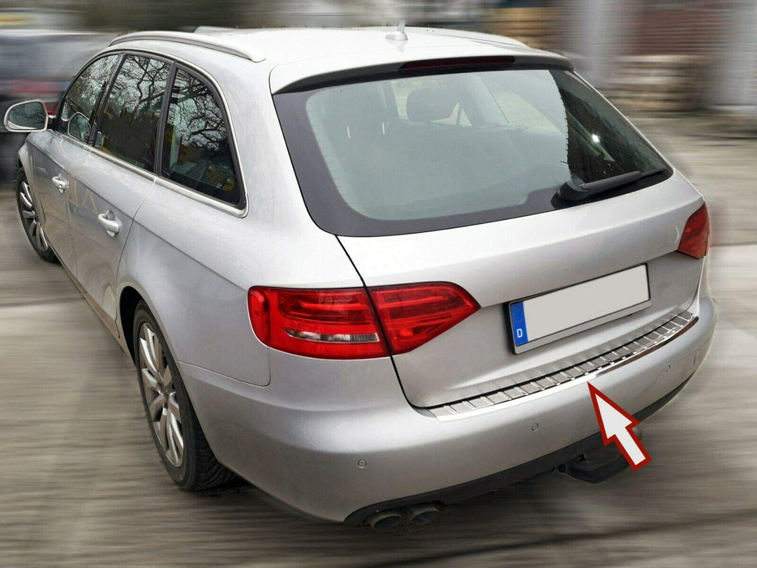 Ladekantenschutz Edelstahl CHROM kompatibel für AUDI A4 B8 8K AVANT 2007-2015 | mit Abkantung | prem