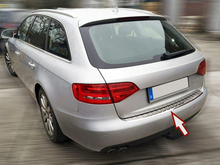 Ladekantenschutz Edelstahl CHROM kompatibel für AUDI A4 B8 8K AVANT 2007-2015 | mit Abkantung | prem