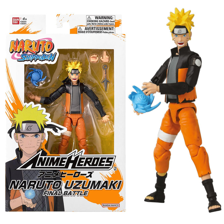 Bandai – Anime Heroes – Naruto Shippuden – Anime Heroes Figur 17 cm – Naruto Uzumaki (Final Battle)