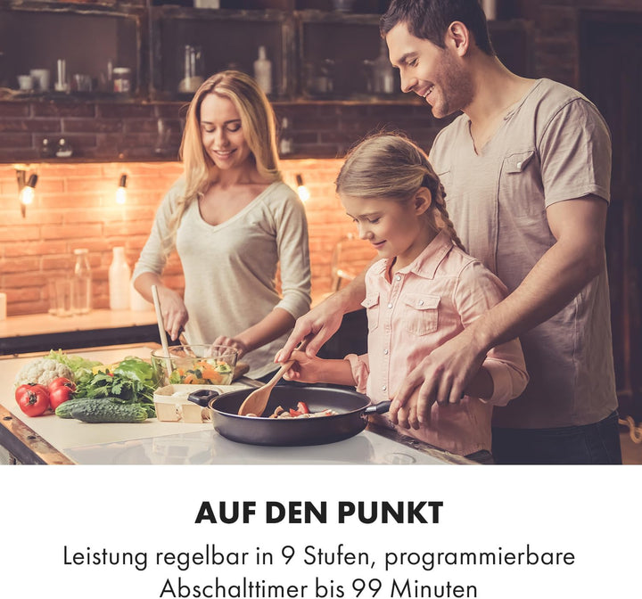 Klarstein Induktionskochfeld, Glaskeramik Kochfeld, Induktionskochfeld mit 4 Platten, Einbau-Indukti