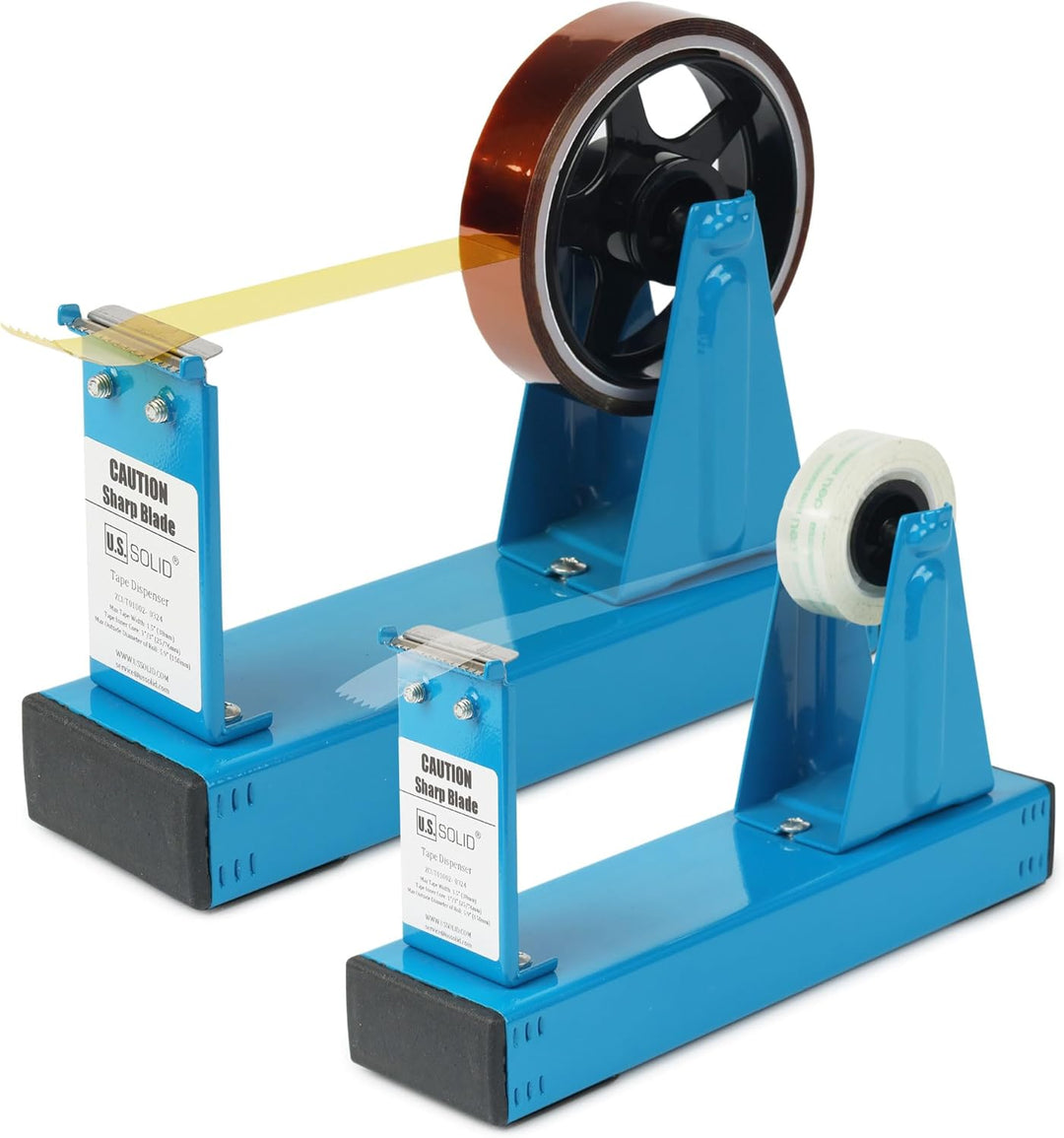 U.S. Solid Desktop-Multi-Roll-Klebebandabroller, 3,8 cm breit, 2,5 cm oder 7,6 cm Kern, Eisen, Blau