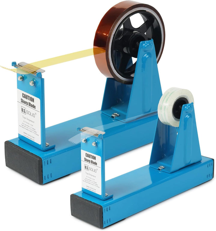 U.S. Solid Desktop-Multi-Roll-Klebebandabroller, 3,8 cm breit, 2,5 cm oder 7,6 cm Kern, Eisen, Blau