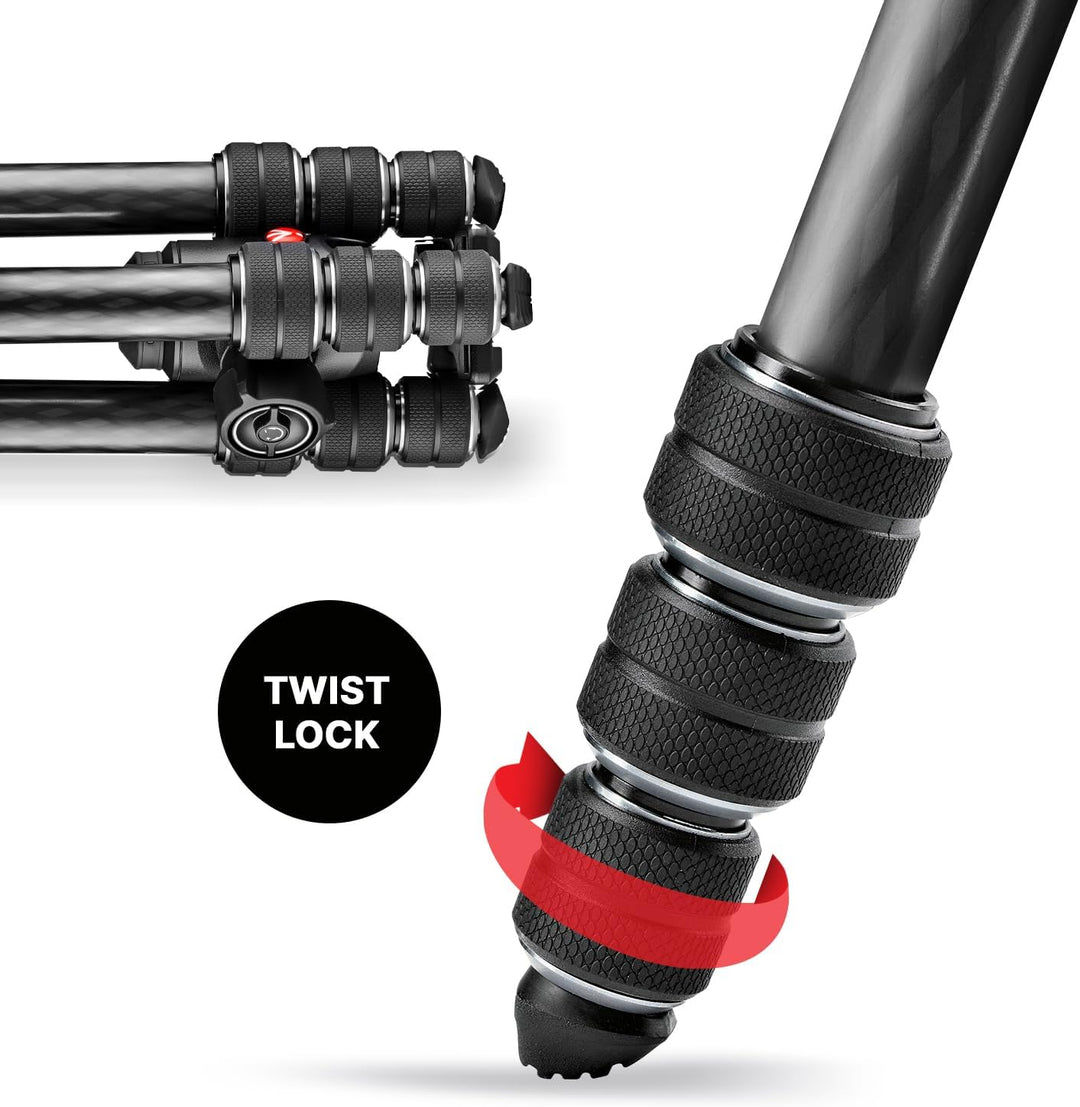 Manfrotto Befree Advanced Kamerastativ-Kit, mit Twist-Verschluss, tragbares und kompaktes Reisestati