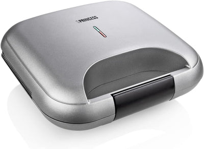 Sandwichmaker Silber Toaster für 2 Sandwiches Bratfläche 22 x 12cm, 750Watt