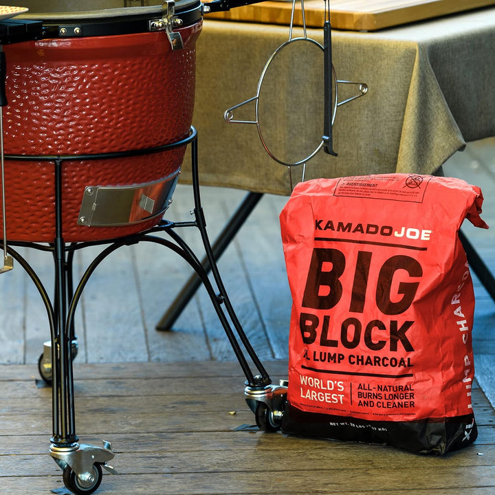 Kamado Joe 9.1kg XL Natürliche wiederverwendbare Stückholzkohle für BBQ, Räuchern, Grillen. Lange Le