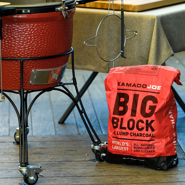 Kamado Joe 9.1kg XL Natürliche Wiederverwendbare Stückholzkohle für BBQ, Räuchern, Grillen. Lange Le