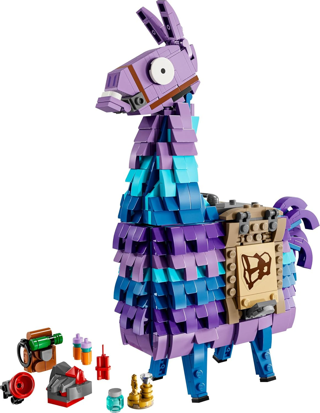 LEGO Fortnite Vorratslama, Spielzeug zum Videospiel, Lama Figur zum Spielen und Ausstellen, Geschenk