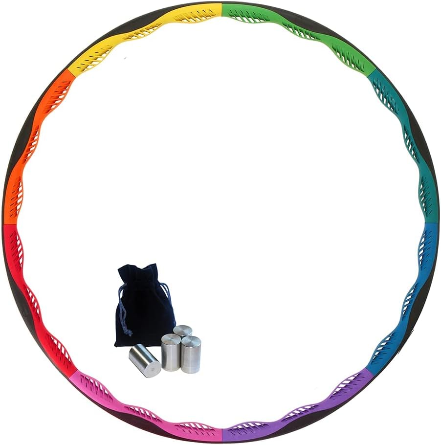 Powerhoop Deluxe Hula Hoop-Reifen - inkl. 4 Gewichte - verstellbar - inkl. Tasche und Erklärvideo