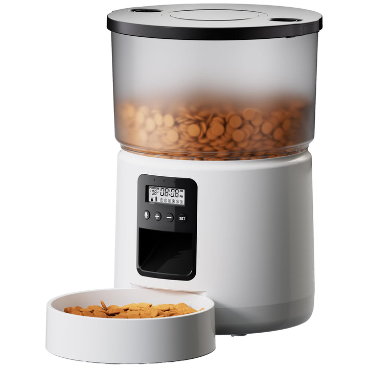 BEMOONY Futterautomat Katze, Katzenfutter Automat mit Programmierbarem Timer, 1-6 Mahlzeiten pro Tag