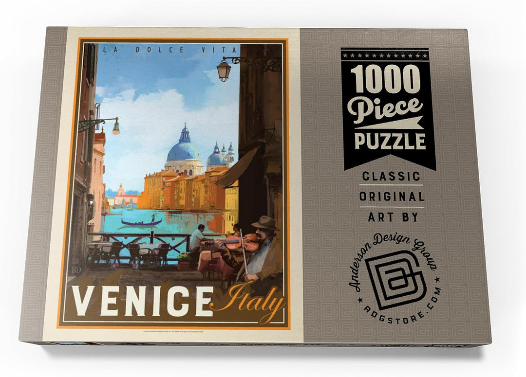 Italien, Venedig: La Dolce Vita, Vintage Poster - Premium 1000 Teile Puzzle - MyPuzzle Sonderkollekt