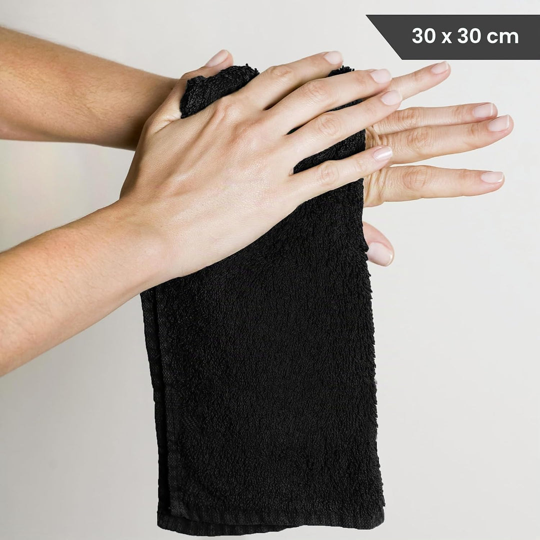 Utopia Towels - 24 Stück Seiftücher, 30x30 cm mit Aufhängeschlaufen, saugfähige Waschlappen zum Abwi