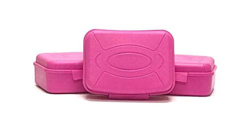 Mintra Home Utility-Boxen, 1,4 l, Fuchsia, 3 Stück – 18 cm B x 14 cm T x 6,6 cm H – tolle Aufbewahru
