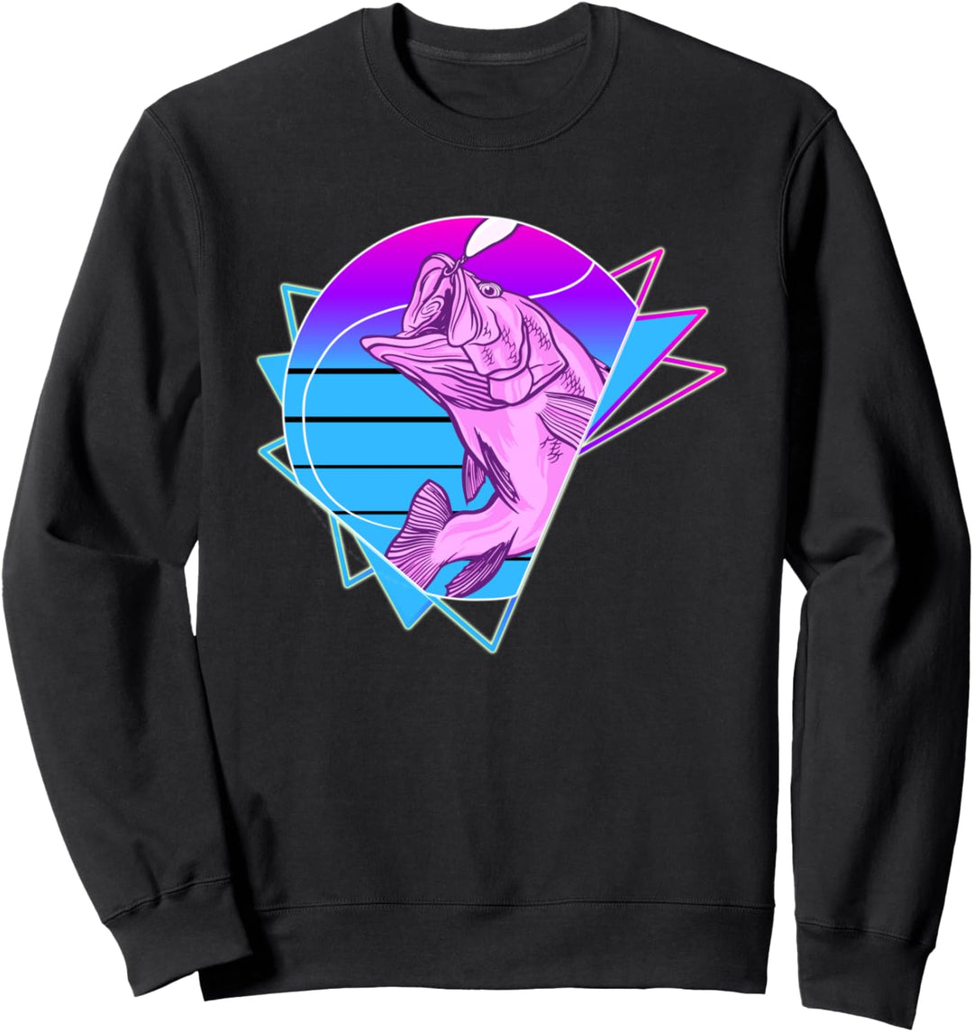 Angeln Retro 90er Jahre Vaporwave Ästhetik für 1990er Jahre Nostalgie Sweatshirt