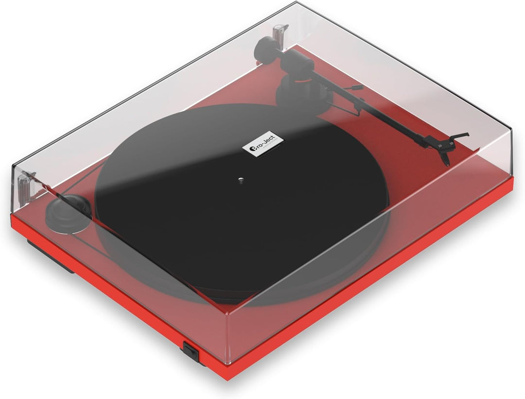 Pro-Ject Primary E Phono, Audiophiler Plug&amp;Play Plattenspieler mit integrierter Phono Vorstufe (Rot)