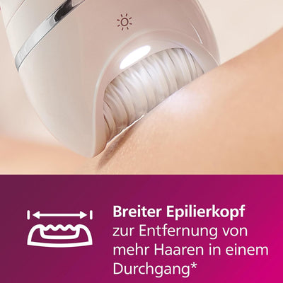 Philips Epilierer Series 8000 - inkl. 5 Aufsätze, kabellos mit Nass- und Trockenfunktion (Modell