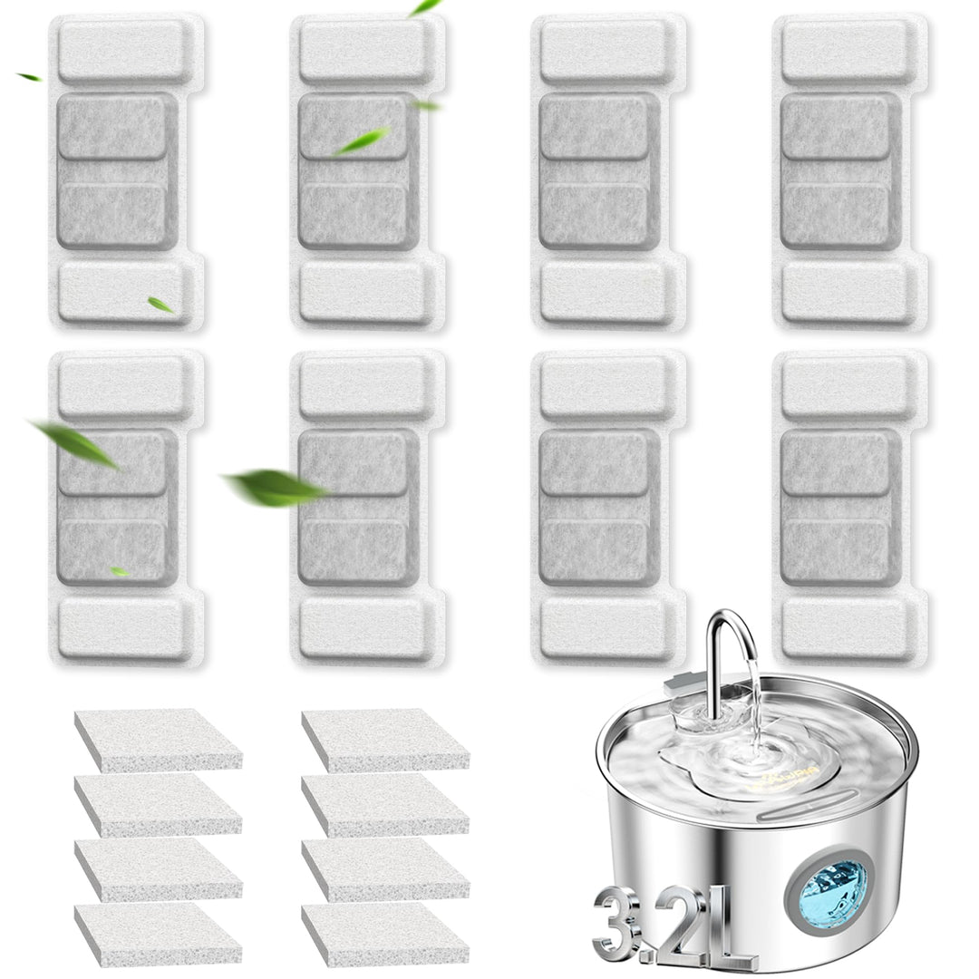 16 Stück Katzenbrunnen Filter für UPAWPIA Katzen Trinkbrunnen 3.2L Filter 4-Monats-Set Ersatzfilter