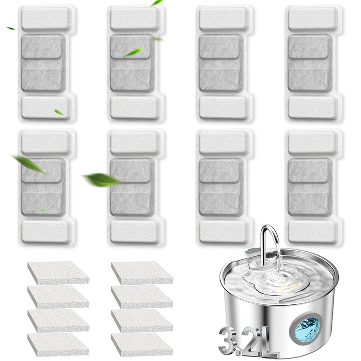 16 Stück Katzenbrunnen Filter für UPAWPIA Katzen Trinkbrunnen 3.2L Filter 4-Monats-Set Ersatzfilter