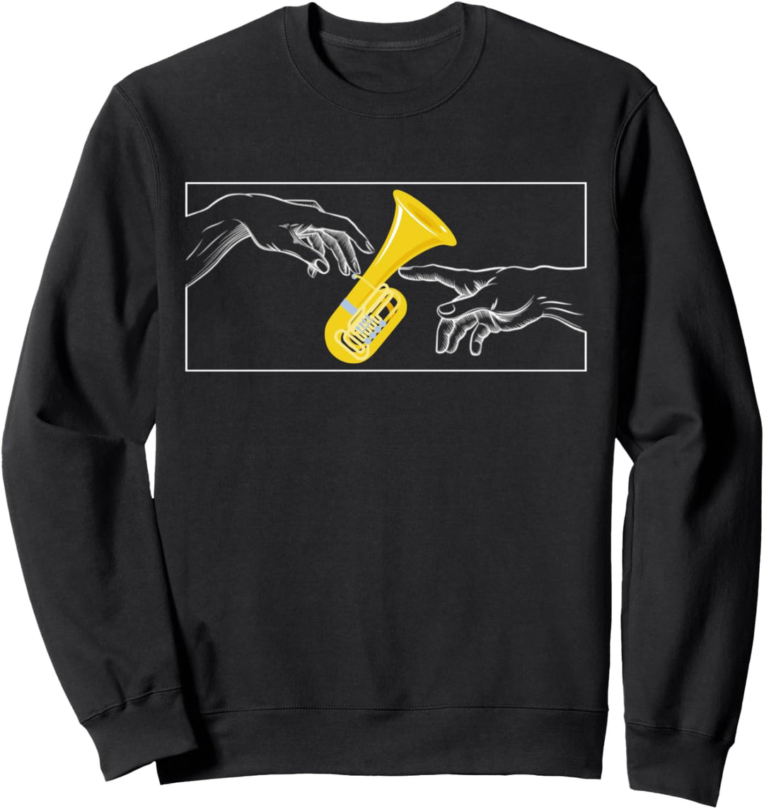 Tuba Gottes Hände für Tubisten auf Tuba Sweatshirt