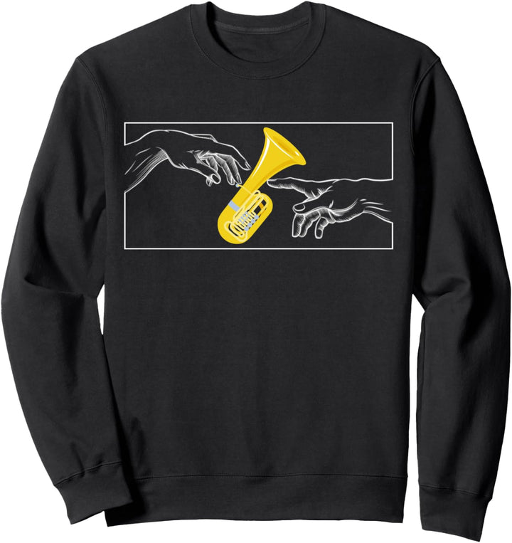 Tuba Gottes Hände für Tubisten auf Tuba Sweatshirt