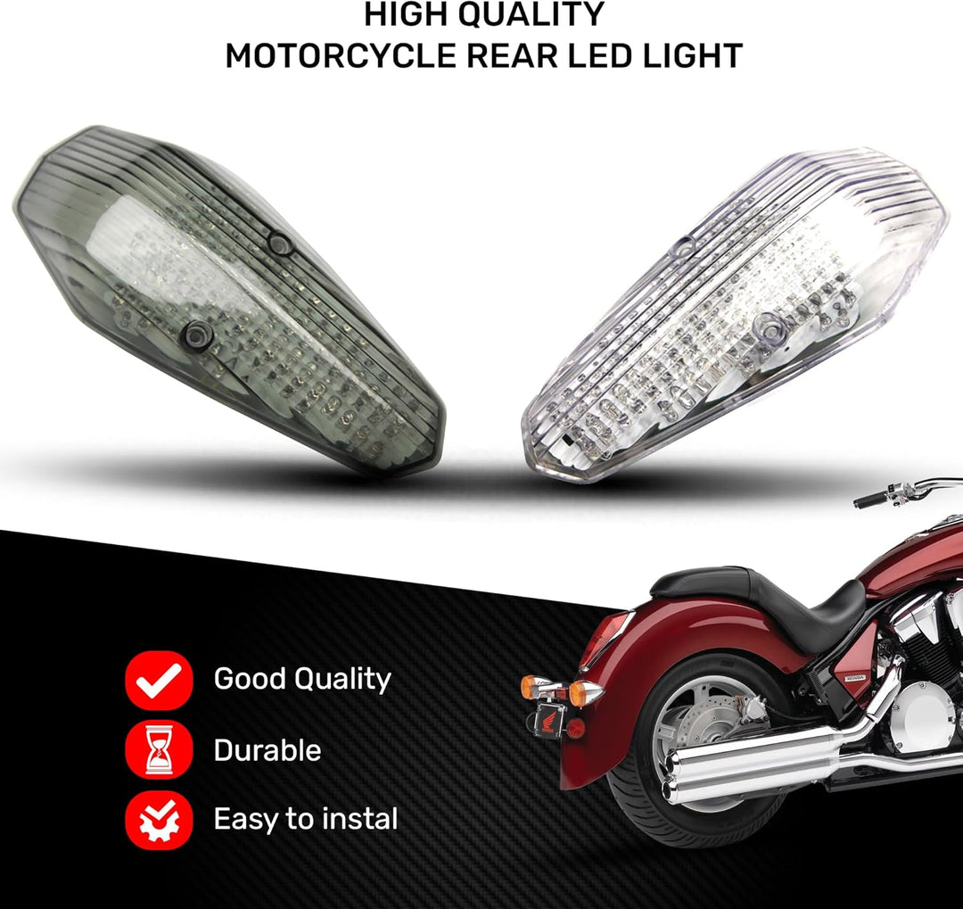 aVDB-moto LED-Bremslicht mit integrierten Blinker kompatibel mit Honda Shadow Aero 2004/2007 (Getönt