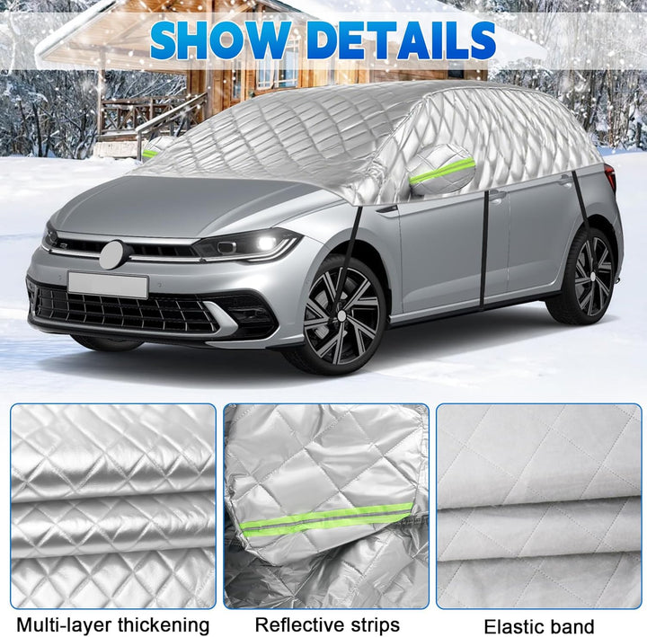 Halbe Autoabdeckung Ersatz für VW Polo MK5 MK6 Hatchback 2009-2023, Passgenaue Softtop-Dachschutz-Au