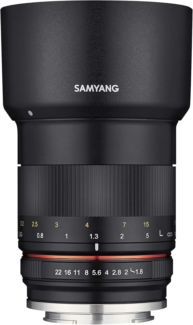 Samyang MF 85mm F1.8 ED UMC CS Fuji X - Manuelles Objektiv mit 85mm Festbrennweite für spiegellose F