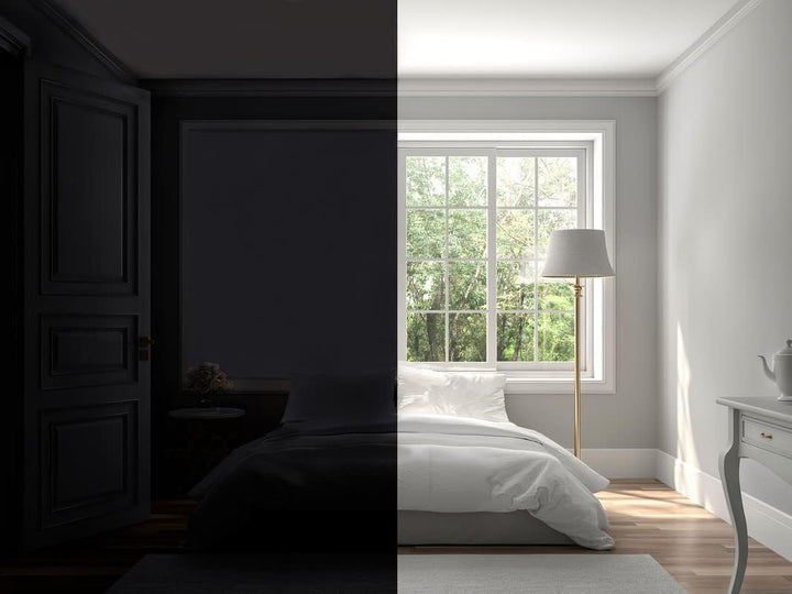 Easyblinds Easyblackout Verdunkelungsrollo, selbstklebend, Weiss, für Fenster bis 150x135cm, Zuschni