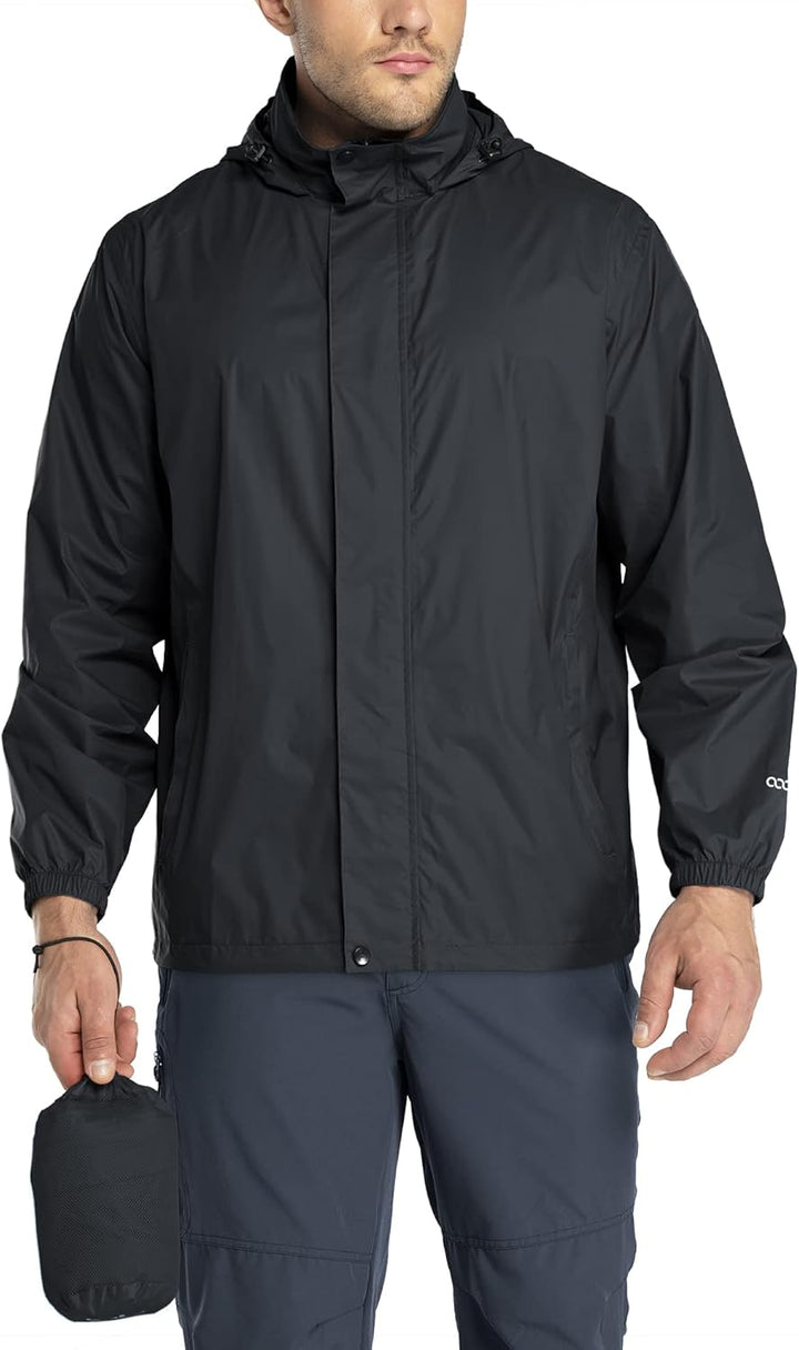 33,000ft Herren Windbreaker, Regenmantel M Schwarz, M Schwarz