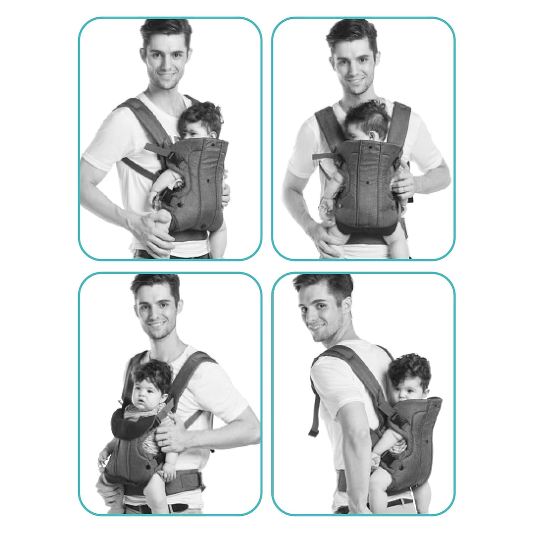 Fillikid - Ergonomische Babytrage/Kindertrage 4in1 - Bauchtrage, Rückentrage, variable Blickrichtung