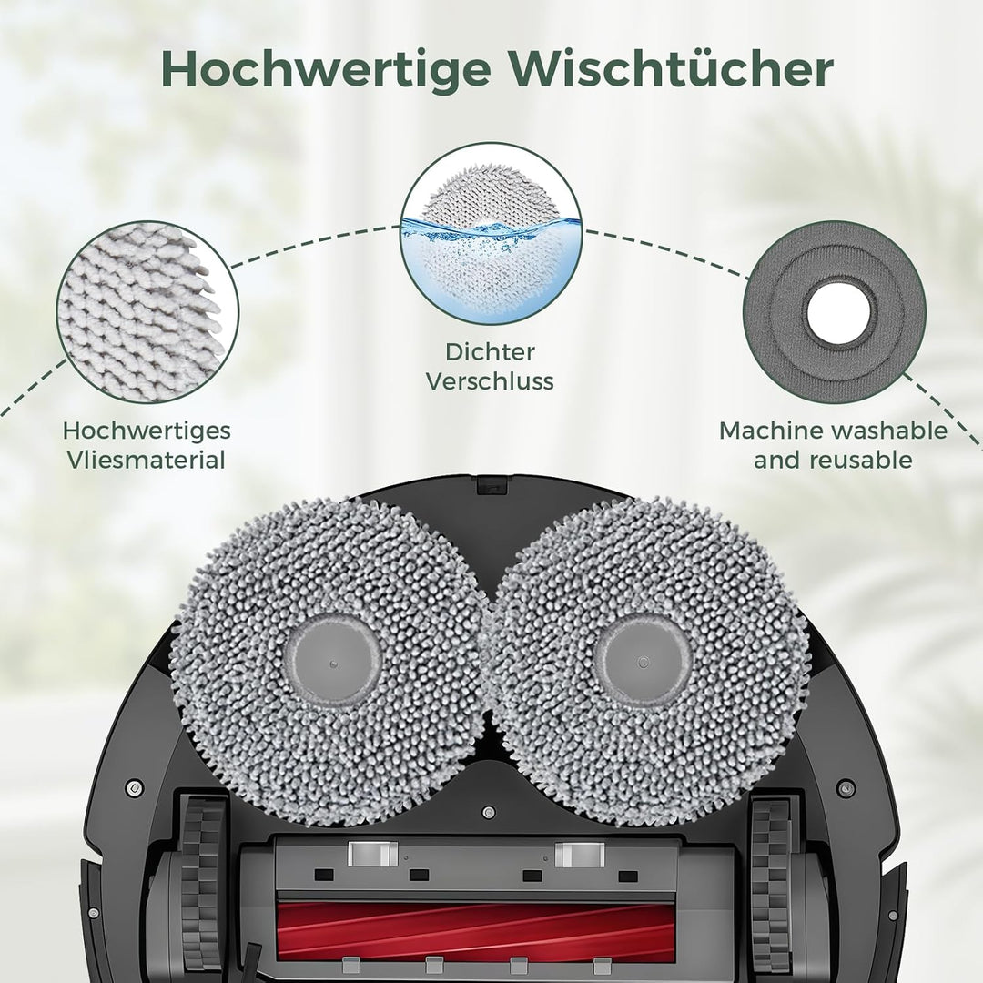 25 Stück Zubehör für Roborock Qrevo Pro/Qrevo S/Qrveo MaxV Saugroboter | mit 1 Hauptbürsten, 6 Staub