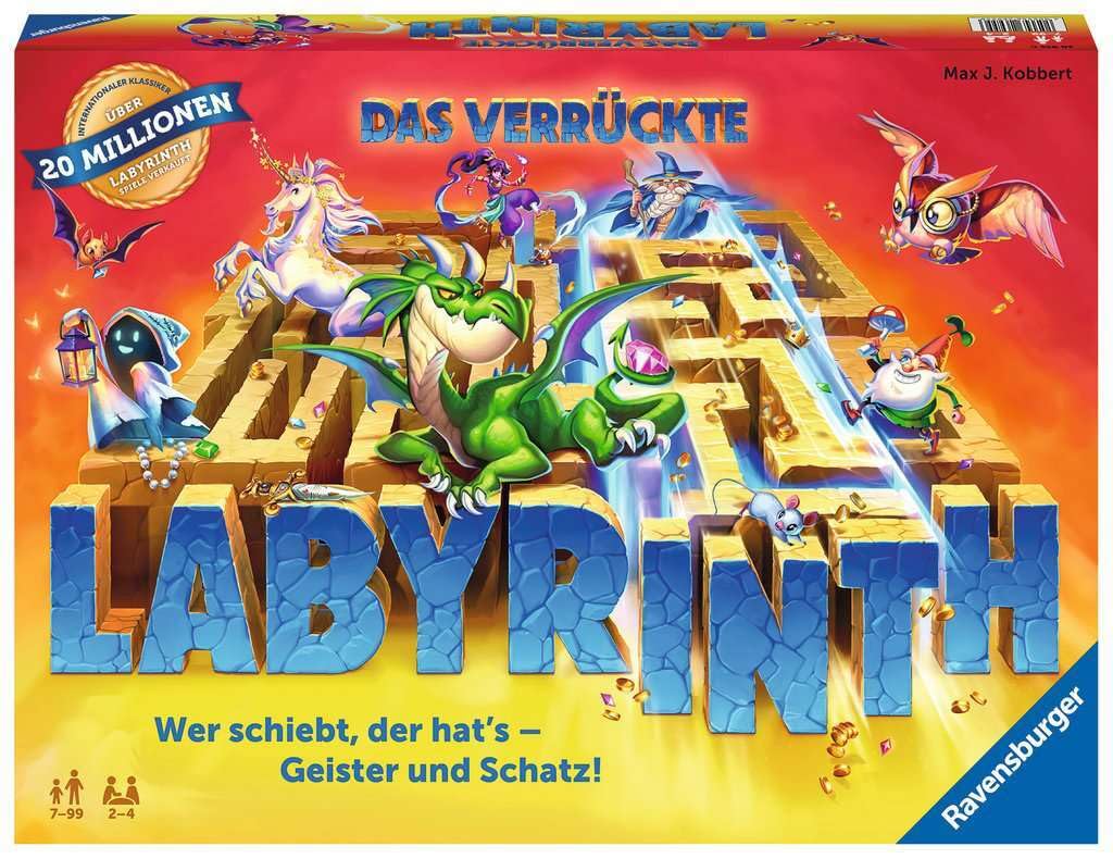 Ravensburger Familienspiel 26955 - Das verrückte Labyrinth - Gesellschaftsspiel - Spieleklassiker fü