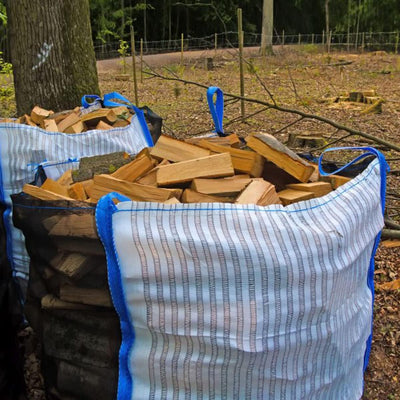 Kaminholz Bag Woodbag Firewoodbag Brennholz luftdurchlässige BigBag Holzsack Holzbag Big Bag 80 x 95