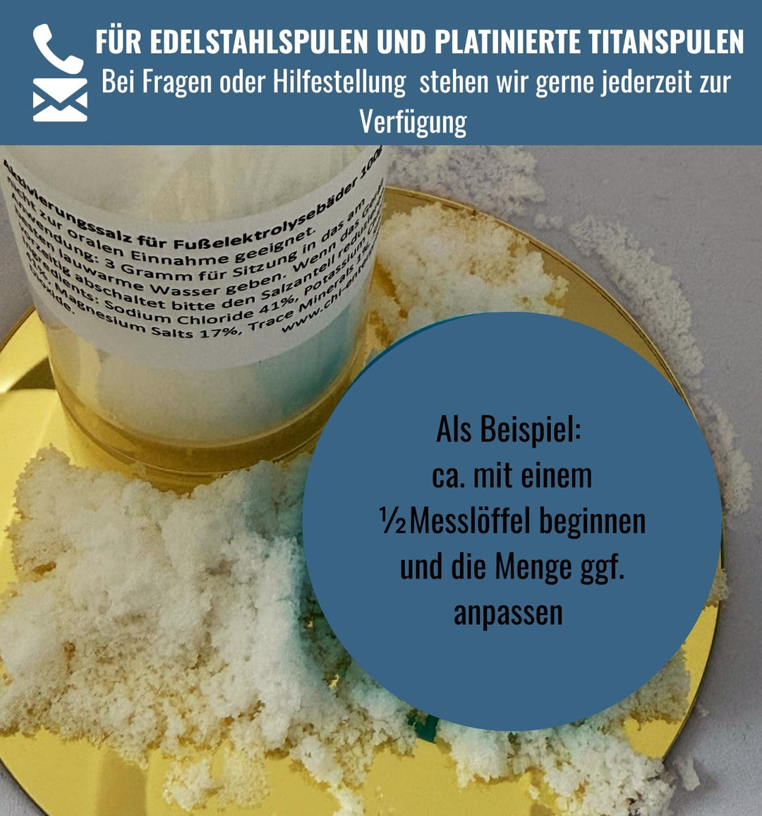 chi-enterprise 1000g Aktivierungssalz zum Nachfüllen für Fusselektrolysebäder I Zusatz für Royal Spa