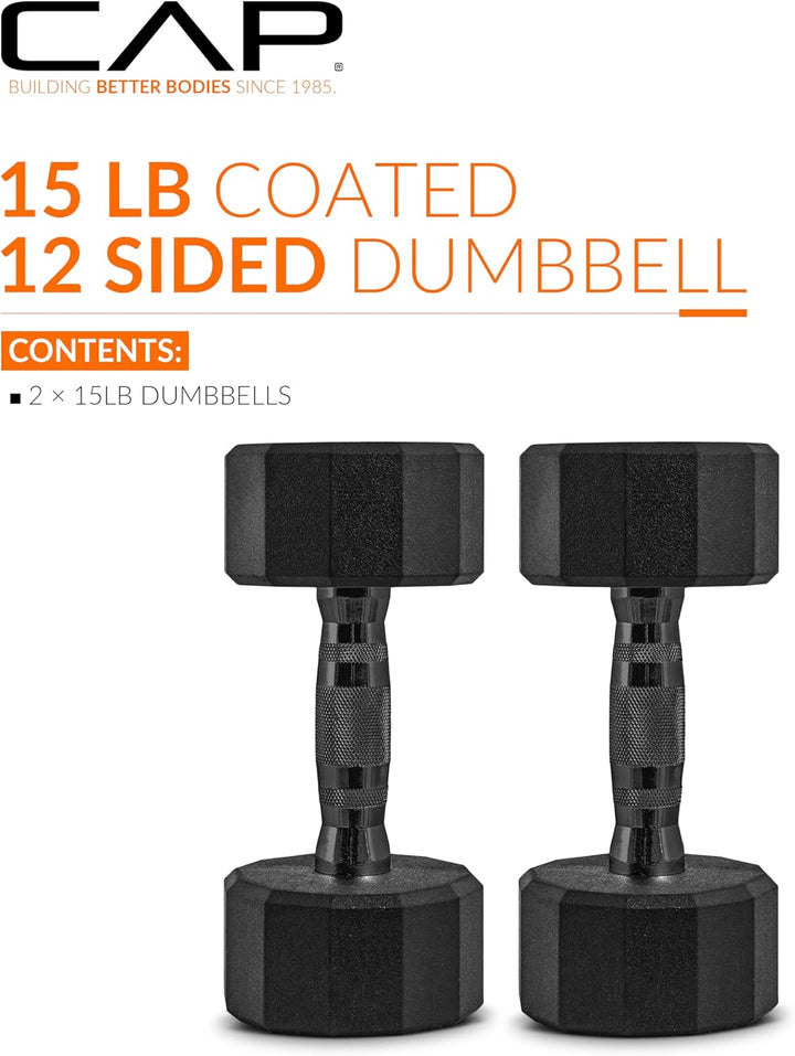 Cap Barbell PVC-beschichtete Hantel, 1 Stück. 5-Pound, Fitness 5-Pound