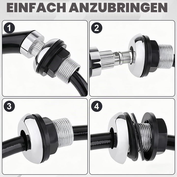 Duschkopf mit Schlauch Schwarz, Waschbecken Handbrause, Duschkopf Schlauch, Duschkop ABS Handbrause