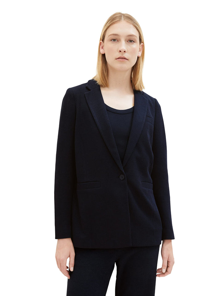 TOM TAILOR Damen Blazer mit Struktur M 10668 - Sky Captain Blue, M 10668 - Sky Captain Blue