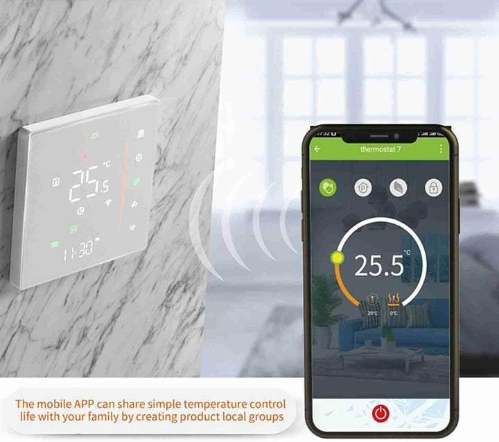 Decdeal WiFi Thermostat Wasser-Fussbodenheizung,Unterstützung Von TUYA/Smart Life,Google Home,Progra