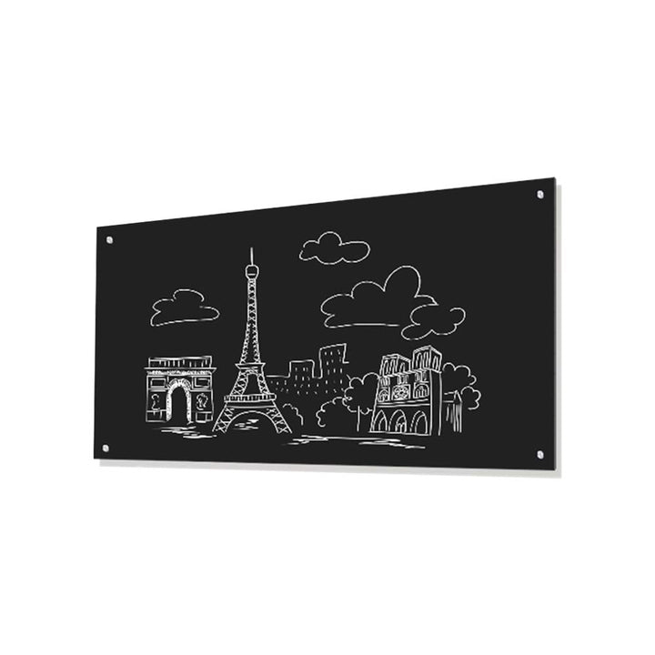 PUCHIKA Magnetisches Glas White- und Blackboard,Magnetisch Stabiler Tafel,Trocken Abwischbar,600 * 9