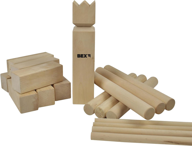 BEX Kubb Spiel Viking aus Schweden König: ca. 30 cm, aus Hartholz