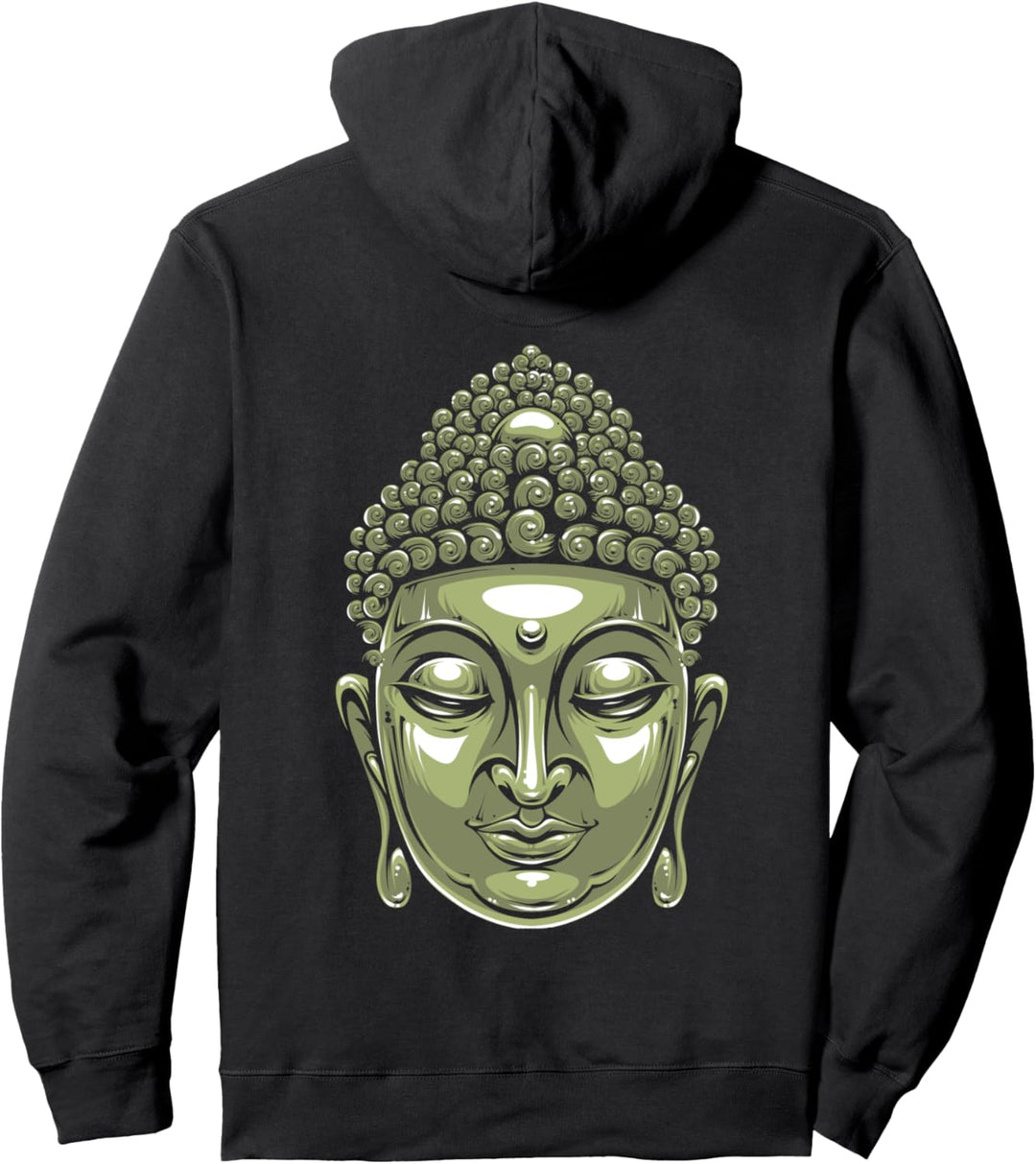 Backprint Buddha Kopf Siddhartha Gautama Pullover Hoodie